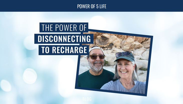 a photo of Dr. B & Melissa on vacation - disconnecting to recharge for a healthy lifestyle