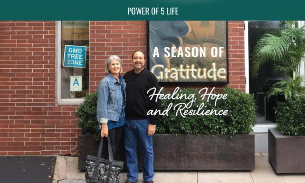 Melissa Bernstein and Dr. David Bernstein in front of a building for the blog about gratitude